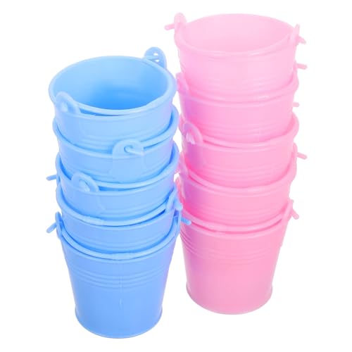 CHICAMPERA 10stücke Miniatur Wasser Eimer Aus Kunststoff Dekorative Blumentöpfe Für Puppenstuben Geeignet Für Kleine Sukkulenten Vielseitiges Zubehör Küchen Oder Gärten von CHICAMPERA