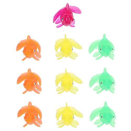 CHICAMPERA 10stücke Teiliges Miniatur Fische Aus Kunststoff Dekorative Figuren Für Puppenhäuser DIY Aquarium Zubehör Kreative Spielzeug Für Bastelprojekte von CHICAMPERA