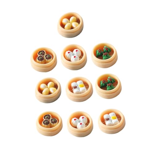 CHICAMPERA 10 Stück Simulation Kleiner Käfig Ornament Dekoration Mini Lebensmittel Mini Chinesisches Lebensmittelmodell Mini Mini Lebensmittelmodell Mini Szenenmodell von CHICAMPERA
