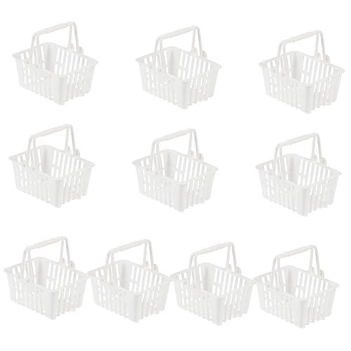 CHICAMPERA 10 Stück Simulierte Einkaufskörbe Miniaturkorb Puppenhauskörbe Kinderkorb Mini Einkaufskorb Einkaufskörbe Für Babys Kinderspielzeug Weißer Kunststoff CHICAMPERA 10 Stück Simulierte Einkaufskörbe Miniaturkorb Puppenhauskörbe Kinderkorb Mini Einkaufskorb Einkaufskörbe Für Babys Kinderspielzeug Weißer Kunststoff von CHICAMPERA