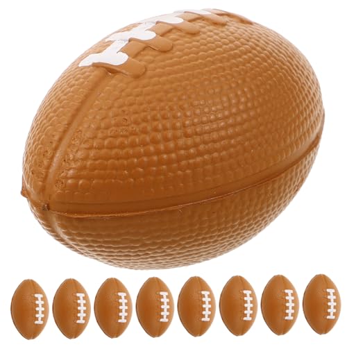 CHICAMPERA 10 Stück Sprühfarbe Fußball Quetschspielzeug Partygeschenke Mini Football Helm Bälle Zum Abbauen Von Stress Ballspielzeug Stress Stressbälle Großpackung Entspannungsspielzeug von CHICAMPERA