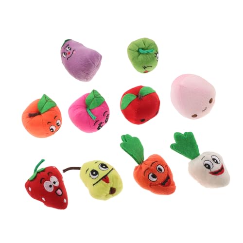 CHICAMPERA 10 Stück Teiliges Fingerpuppen aus Lustige Obst Handpuppen für Interaktives Geschichtenerzählen und Lernspielzeug für Kleinkinder von CHICAMPERA