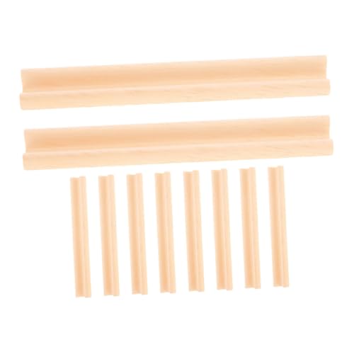 CHICAMPERA 10 Stück Teiliges Holz Domino Halter aus Holz für Domino Fliesen Eleganter DIY Buchstabenständer für Kreative Spiele und Organisation von CHICAMPERA