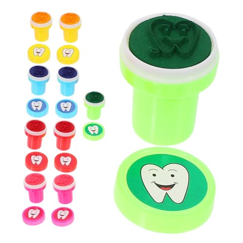 CHICAMPERA 10 Stück Teiliges Kinderzahn Stempelset Lustige Ermutigende Stempel für Geburtstagsfeiern Partygeschenke und Klassenbelohnungen Fördert Zahnpflegebewusstsein und Spaß von CHICAMPERA