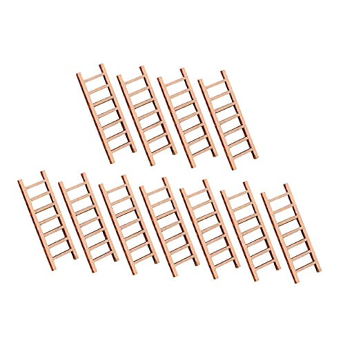 CHICAMPERA 10 Stück Teiliges Mini Holzleiter Dekoration für Märchengärten und Bonsai Hochwertige Gartenornamente Sicher und Langlebig für Mini Häuser und Blumentöpfe CHICAMPERA 10 Stück Teiliges Mini Holzleiter Dekoration für Märchengärten und Bonsai Hochwertige Gartenornamente Sicher und Langlebig für Mini Häuser und Blumentöpfe von CHICAMPERA