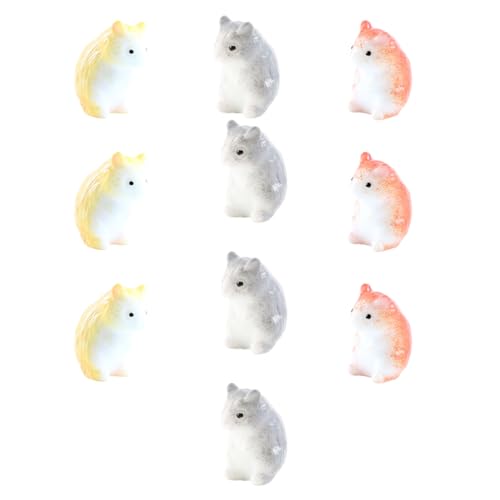 CHICAMPERA 10 Stück Teiliges aus Niedlichen Kuchenbackornamenten Harz Dekoration für Partys und Zuhause Kleine Cartoon Tierfiguren Gemischten Farben für Kreative Tortendekoration von CHICAMPERA