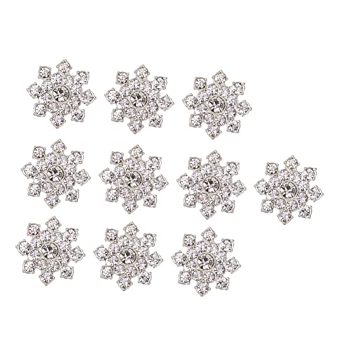 CHICAMPERA 10 Stück legierte Ornamente hochzeitsdeko Wedding Decoration schmuck anhänger Schmuckverzierung hohzeitdeko DIY Schmuckzubehör DIY-Accessoire-Anhänger DIY Schmuck Strass Silver von CHICAMPERA
