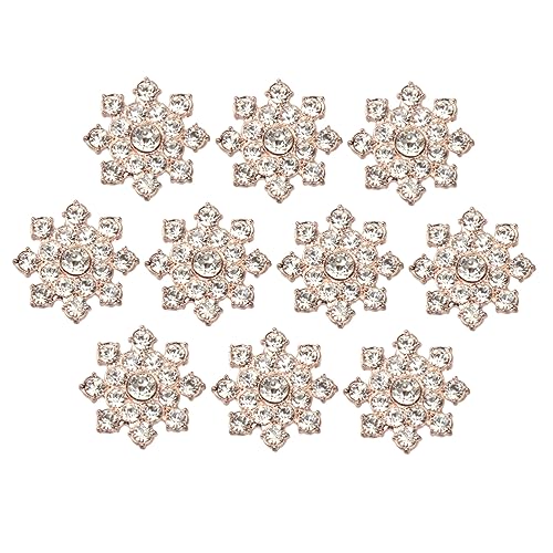 CHICAMPERA 10 Stücke Schmuck Zubehör DIY Zubehör Anhänger DIY Ornament Strass Schmuck DIY Zubehör Legierung Ornamente Goldene von CHICAMPERA