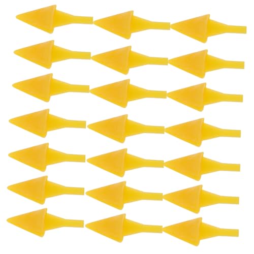CHICAMPERA 100 Stück Kleines gelbes Hühnermaul Mini-Hühnerschnabel DIY Tiervogel-Kükenschnabel Puppenschnabel Sicherheitsschnäbel Mini-Schneemannnase Kuscheltier Plüsch Huhn Plastik Yellow von CHICAMPERA