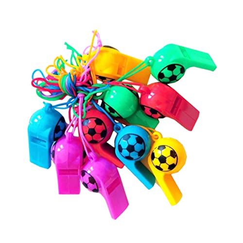 CHICAMPERA 100Stücke Fußballpfeifen mit Lanyard Zufällige Farben Partyzubehör für Fußballfeiern und Mitgebsel für Kindergeburtstage Fußballfans und Familienfeiern CHICAMPERA 100Stücke Fußballpfeifen mit Lanyard Zufällige Farben Partyzubehör für Fußballfeiern und Mitgebsel für Kindergeburtstage Fußballfans und Familienfeiern von CHICAMPERA