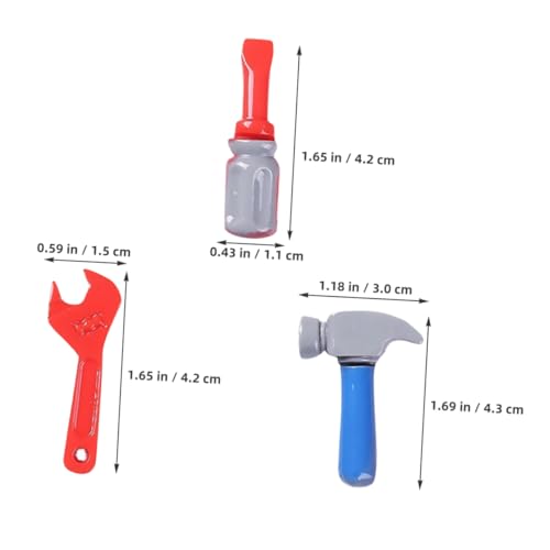 CHICAMPERA 10Er Set Simulationstool für Hammer Kind Werkzeug Mini-Sachen Mini-Tool-Ornamente Miniatur-Puppenhauszubehör Puppenhausdekoration Puppenhaus-Miniaturen Plastik von CHICAMPERA