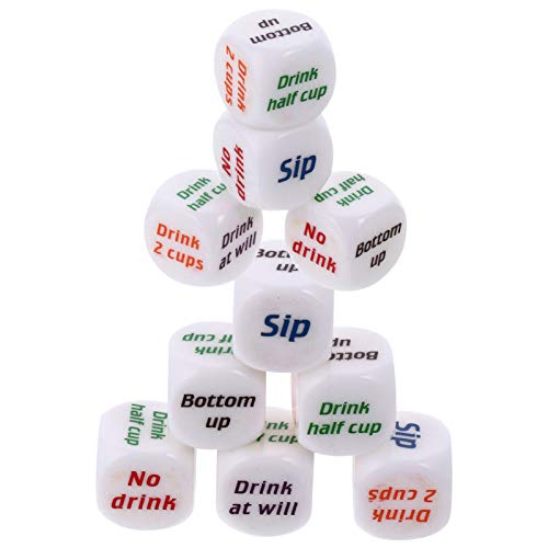 CHICAMPERA 10stücke Teiliges Trinkwürfel Aus Kreatives Spielzeug Für Partys Für Nachtclubs Junggesellenabschiede Und Familienfeiern Einzigartiges Design Für Unvergesslichen Spielspaß CHICAMPERA 10stücke Teiliges Trinkwürfel Aus Kreatives Spielzeug Für Partys Für Nachtclubs Junggesellenabschiede Und Familienfeiern Einzigartiges Design Für Unvergesslichen Spielspaß von CHICAMPERA