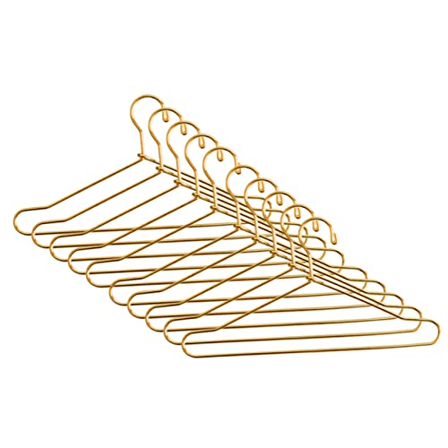CHICAMPERA 10Stücke Miniatur Kleiderbügel aus Metall für Puppen und Haustierkleidung Leicht und Stabil Zubehör für Puppenhäuser und Kreative von CHICAMPERA