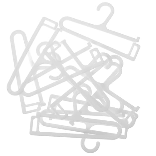 CHICAMPERA 10Stücke Puppenkleiderbügel Aus Kunststoff Vielseitige Kleiderständer Für Bjd Puppen Puppenzubehör Für Puppenhaus Und Miniaturmöbel Kleiner Puppenhänger von CHICAMPERA