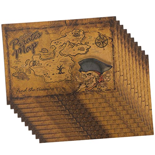 CHICAMPERA 10Stücke Teiliges Piraten Schatzkarten für Hochwertige Papierkarten für Schatzsuche Halloween Party Piratenfeier Langlebig für Spielrequisiten CHICAMPERA 10Stücke Teiliges Piraten Schatzkarten für Hochwertige Papierkarten für Schatzsuche Halloween Party Piratenfeier Langlebig für Spielrequisiten von CHICAMPERA