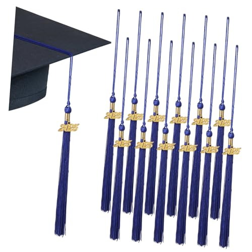 CHICAMPERA 12 Stück Bachelor-kappe Glänzend Grad -party -dekorationen 2025 Abschluss-tassels Dekoration Für Die Abschlussfeier Grad Kappe Quaste 2025 Cap Gold Klein Blue Rayon CHICAMPERA 12 Stück Bachelor-kappe Glänzend Grad -party -dekorationen 2025 Abschluss-tassels Dekoration Für Die Abschlussfeier Grad Kappe Quaste 2025 Cap Gold Klein Blue Rayon von CHICAMPERA