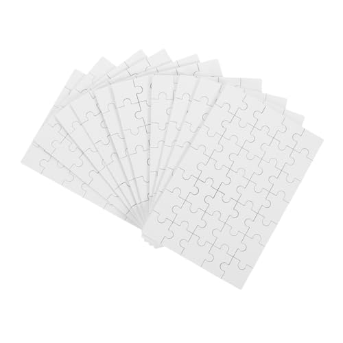 CHICAMPERA 12 Stück Blanko Puzzle Puzzle Sublimation Sublimation Rohlinge Produkte Sublimation Transfers Sublimation Transfer Puzzle DIY Puzzle Puzzle Sublimation Bundle Weiß Holz von CHICAMPERA