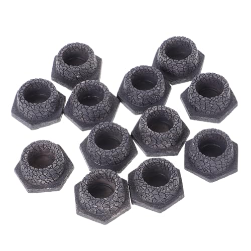 CHICAMPERA 12 Stück Mikrolandschaft Gut Trocknen Deko Miniatur-wasserbrunnenmodell Mini-wasserbrunnen Mikro-Statue Kleiner Wasserbrunnen Szene Wasser Gut Miniaturbrunnenmodell Harz Grey von CHICAMPERA