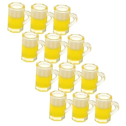 CHICAMPERA 12stücke Teiliges Miniatur Bierkrüge Aus Resin Für Puppenhäuser Einzigartige Dekoration Für -projekte Schlafzimmer Und Miniaturszenen Adorable Kleine Bierbecher Für Kreative von CHICAMPERA