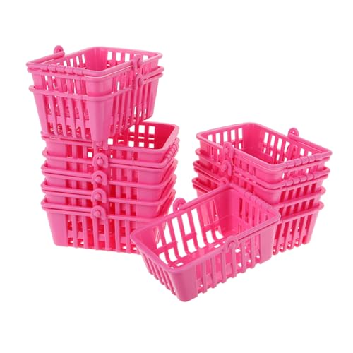 CHICAMPERA 12 Stück Mini -Einkaufskorbsspielzeug Körbe für Miniatur mit Puppe Wagen Desktop-Einkaufskorb- Einkaufskorb-Modell Mini-Einkaufskorb Hausspielzeug Plastik Rosa CHICAMPERA 12 Stück Mini -Einkaufskorbsspielzeug Körbe für Miniatur mit Puppe Wagen Desktop-Einkaufskorb- Einkaufskorb-Modell Mini-Einkaufskorb Hausspielzeug Plastik Rosa von CHICAMPERA