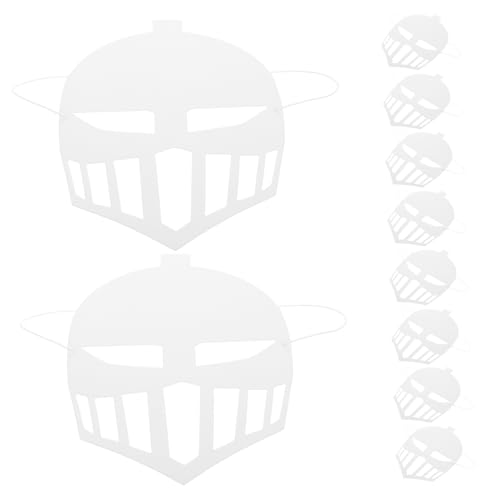 CHICAMPERA 12 Stück Teiliges Diy Masken zum Bemalen Robuste Papiermasken für Kreative Partys Maskerade Halloween und Karneval mit Praktischem Griff für Kleinen Hände Fördert von CHICAMPERA