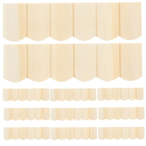 CHICAMPERA 12 Stück Teiliges Miniature Holz Dachziegel für Puppenhaus Dekorative Kleine Dachziegel für Puppenhaus Zubehör Langlebig und Leicht für Miniaturmodelle von CHICAMPERA