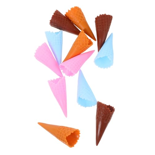 CHICAMPERA 12 Stück Teiliges Simulierte Eistüten Modelle Realistische Künstliche Eiswaffeln für Partydekoration und Lernzwecke Erhältlich von CHICAMPERA