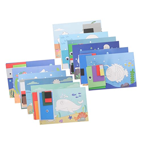 CHICAMPERA 12 Stück Teiliges Tierpuzzle Sticker für DIY Bastelmaterial für Kreative Kleinkinder Lernspielzeug für Jungen und Mädchen Fördert Kreativität und Logisches Bunte Eva Aufkleber für von CHICAMPERA