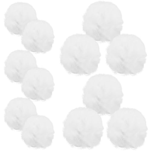 CHICAMPERA 12 Stück Weiße Kunstfell - Pompons Für Schuhe , Hüte , Zubehör , Flauschige Ball - Clips Für Weihnachtsdekorationen , Basteln , Heimdekoration CHICAMPERA 12 Stück Weiße Kunstfell - Pompons Für Schuhe , Hüte , Zubehör , Flauschige Ball - Clips Für Weihnachtsdekorationen , Basteln , Heimdekoration von CHICAMPERA