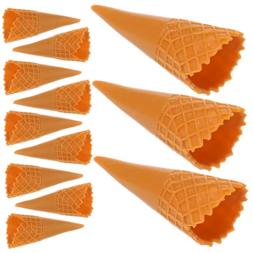CHICAMPERA 12Stücke Mini Eistüten Modell aus Robustem Lebensmittelechtes für Kreative DIY Dekoration und Simulation für Bastelprojekte von CHICAMPERA