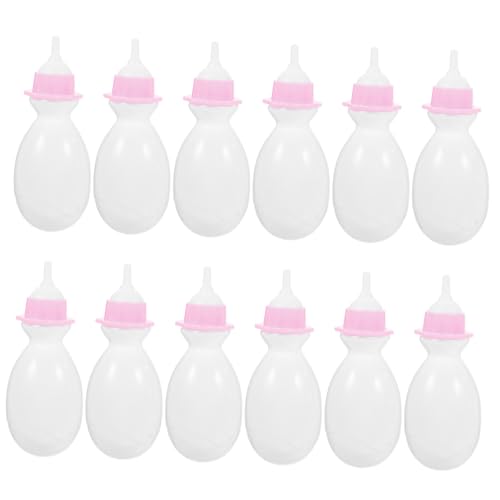 CHICAMPERA 12Stücke Puppenmilchflaschen Futterflaschen für Puppenhaus für Babypartys Fördert Kreativität und Motorik Langlebig und Sicher für Fantasievolles von CHICAMPERA