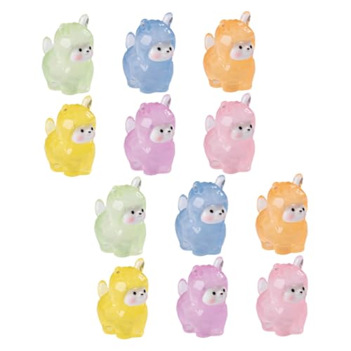 CHICAMPERA 12pcs Mini Harz Alpaka -Ornamente Leuchten Im Dunklen Micro Landscape Kit Luminous Cute Alpaca -Figuren Für Dollhouse Garden Fish Tank Office CHICAMPERA 12pcs Mini Harz Alpaka -Ornamente Leuchten Im Dunklen Micro Landscape Kit Luminous Cute Alpaca -Figuren Für Dollhouse Garden Fish Tank Office von CHICAMPERA