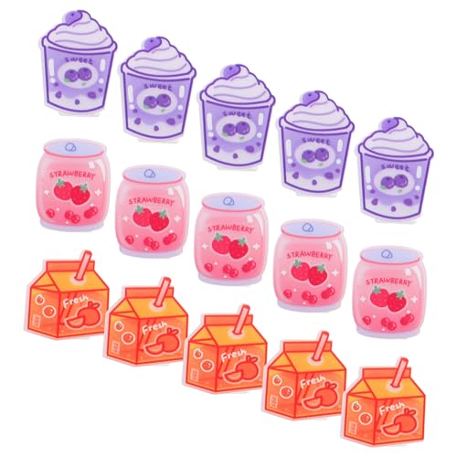 CHICAMPERA 15 Stück Kreativer Clip Kartonklammern Heftklammern Klein Mini-bindeklammern Seite Büroklammer Chip-clips Süß Büroklammern Klein Süße Chip-clips Binderclip Acryl von CHICAMPERA