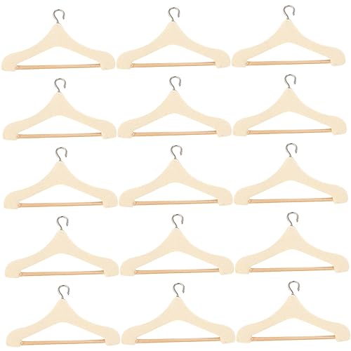 CHICAMPERA 15Stücke Kleiderbügel für Puppen Puppenkleiderständer aus Hochwertigem Material für Puppenhäuser und Spielzeugzimmer Dekoration von CHICAMPERA