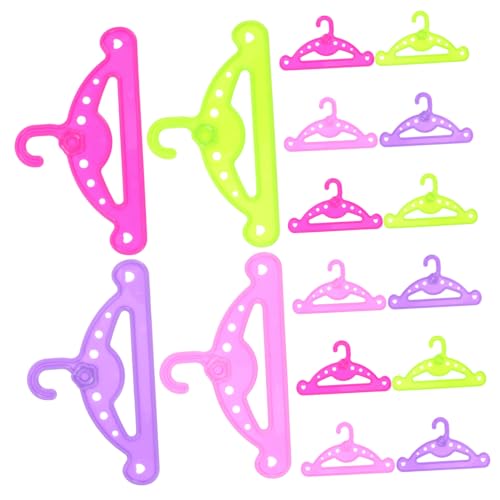 CHICAMPERA 16Stücke Mini Puppen Kleiderbügel und Robuste Aufbewahrung für Puppenkleider für Puppenschrank und Garderobe Organisation von CHICAMPERA