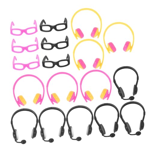 CHICAMPERA 18 Stück Puppenkostüm Zubehör Mädchen Sonnenbrille Für Puppen Kleid Miniaturpuppe Headsets Kopfhörer Simulations Kopfhörer Puppenbrille Ornamente DIY Puppendekor CHICAMPERA 18 Stück Puppenkostüm Zubehör Mädchen Sonnenbrille Für Puppen Kleid Miniaturpuppe Headsets Kopfhörer Simulations Kopfhörer Puppenbrille Ornamente DIY Puppendekor von CHICAMPERA