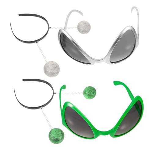 CHICAMPERA 1Satz Alien Stirnband und Sonnenbrille Lustiges Cosplay Zubehör mit Alien für Halloween Exquisites Design für Erwachsene und Bequem Tragbar Blickfang CHICAMPERA 1Satz Alien Stirnband und Sonnenbrille Lustiges Cosplay Zubehör mit Alien für Halloween Exquisites Design für Erwachsene und Bequem Tragbar Blickfang von CHICAMPERA