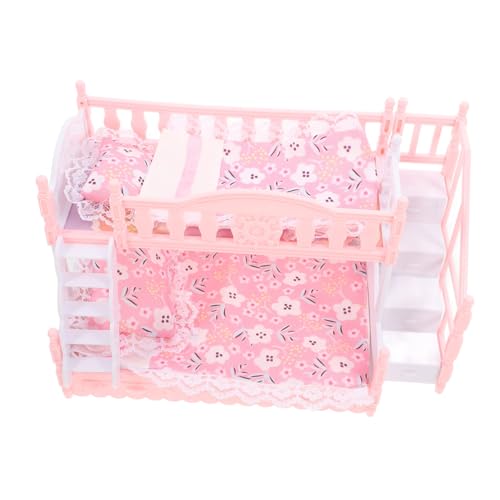 CHICAMPERA 1Satz Doppelschicht Puppenhaus Bett Set Mini Hausbett für Puppen Puppenmöbel mit Bettwäsche Sets Kreatives für Fantasievolles Rollenspiel für Puppenhaus Dekoration CHICAMPERA 1Satz Doppelschicht Puppenhaus Bett Set Mini Hausbett für Puppen Puppenmöbel mit Bettwäsche Sets Kreatives für Fantasievolles Rollenspiel für Puppenhaus Dekoration von CHICAMPERA