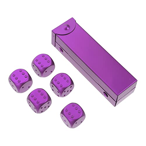 CHICAMPERA 1Satz Exquisites Aluminiumlegierung Würfelset Handwerkswürfel für Spiele und Partys Leicht und Tragbar Requisite für Ktv und Festlichkeiten Lustige Geschenkidee von CHICAMPERA