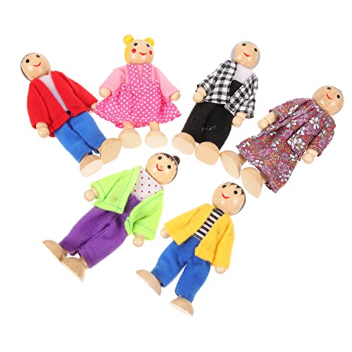 CHICAMPERA 1Satz Familienpuppen aus Holz Kleine Figuren für Bewegliche Puppen für Kreatives und Rollenspiele Sicheres und Langlebiges Fördert Soziale Fähigkeiten CHICAMPERA 1Satz Familienpuppen aus Holz Kleine Figuren für Bewegliche Puppen für Kreatives und Rollenspiele Sicheres und Langlebiges Fördert Soziale Fähigkeiten von CHICAMPERA