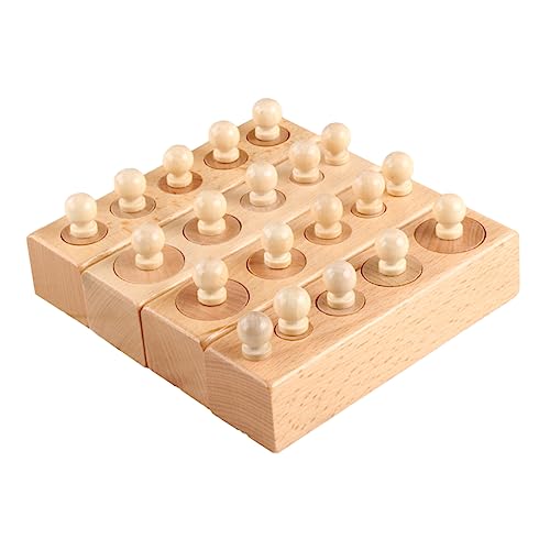 CHICAMPERA 1Satz Holz Zylinderblöcke Lernspielzeug für Früherziehung für Jungen und Fördert Unterscheidung und Motorik Teiliges von CHICAMPERA
