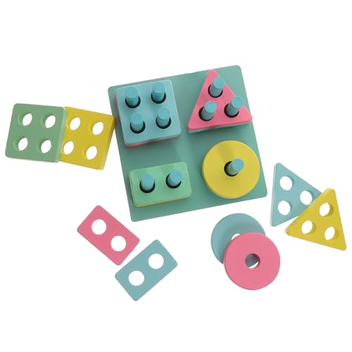 CHICAMPERA 1Satz Holzspielzeug Für Bunte Bausteine Pädagogisches Puzzle Und Formenspielzeug Für Kreative Spielstunden Für Kleinkinder Und Vorschulkinder CHICAMPERA 1Satz Holzspielzeug Für Bunte Bausteine Pädagogisches Puzzle Und Formenspielzeug Für Kreative Spielstunden Für Kleinkinder Und Vorschulkinder von CHICAMPERA