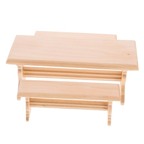 CHICAMPERA 1Satz Holztisch Und Bank Set Holz Möbel Für Puppenhaus Dekoration Kompakte Perfektes Zubehör Für Kreatives Und Wohnaccessoires Im Miniaturformat CHICAMPERA 1Satz Holztisch Und Bank Set Holz Möbel Für Puppenhaus Dekoration Kompakte Perfektes Zubehör Für Kreatives Und Wohnaccessoires Im Miniaturformat von CHICAMPERA