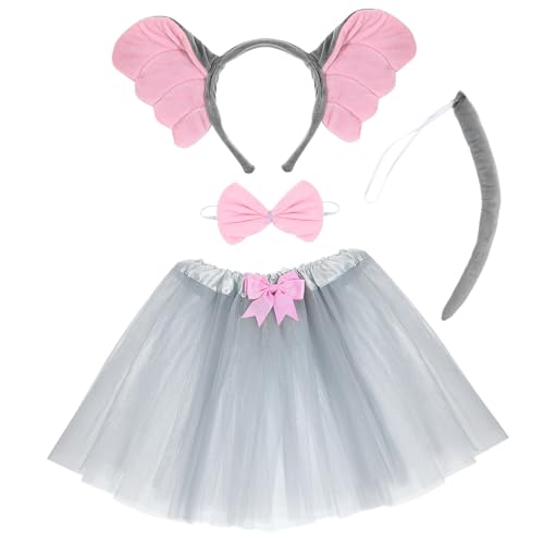 CHICAMPERA 1Satz Kostümset für Teiliges Set mit Ohr Stirnband Fliege und Tutu Rock für Cosplay Geburtstagsfeiern und Karneval Hochwertiges Cosplay Zubehör für Kleine von CHICAMPERA
