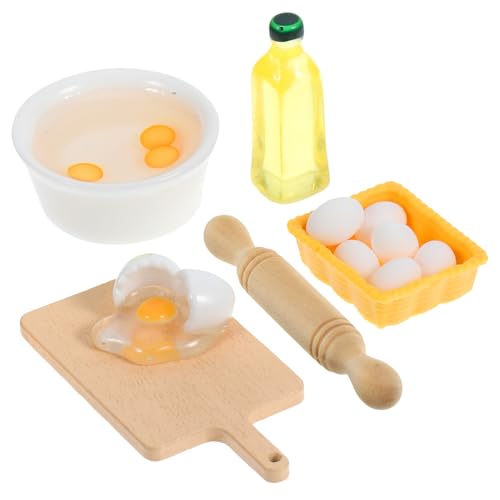CHICAMPERA 1Satz Küchenzubehör Nudelholz Schüssel Ei Schneidebrett und Ölfigur für Puppenhaus Holzspielzeug und Funktional Perfektes Kinderspielzeug für Kreative CHICAMPERA 1Satz Küchenzubehör Nudelholz Schüssel Ei Schneidebrett und Ölfigur für Puppenhaus Holzspielzeug und Funktional Perfektes Kinderspielzeug für Kreative von CHICAMPERA