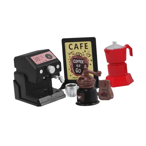 CHICAMPERA 1Satz Miniatur Kaffeehaus Modell Detailreiches Puppenhaus Zubehör Kreative Szene aus Langlebigem für Fotografie und Sammler von CHICAMPERA