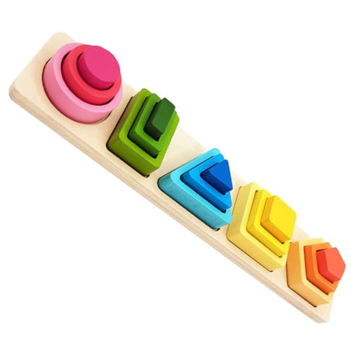 CHICAMPERA 1Satz Montessori Geometrisches aus Holz Kognitives Stapelspiel für Fördert Feinmotorik und Formerkennung für Zuhause und Kindergarten CHICAMPERA 1Satz Montessori Geometrisches aus Holz Kognitives Stapelspiel für Fördert Feinmotorik und Formerkennung für Zuhause und Kindergarten von CHICAMPERA