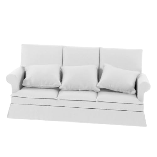 CHICAMPERA 1Satz Puppenhaus Sofa mit Kissen Dekoratives Wohnzimmermöbel für Puppenhaus Hochwertiges Sofa für Kreative Spielszene und Fotorequisiten von CHICAMPERA