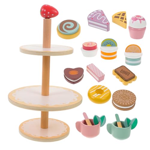 CHICAMPERA 1Satz Tee Set für Stöckiger Dessertständer mit Realistischen Teeservice und Kuchen Rollenspiel für Frühe Bildung und Kreative Aktivitäten CHICAMPERA 1Satz Tee Set für Stöckiger Dessertständer mit Realistischen Teeservice und Kuchen Rollenspiel für Frühe Bildung und Kreative Aktivitäten von CHICAMPERA