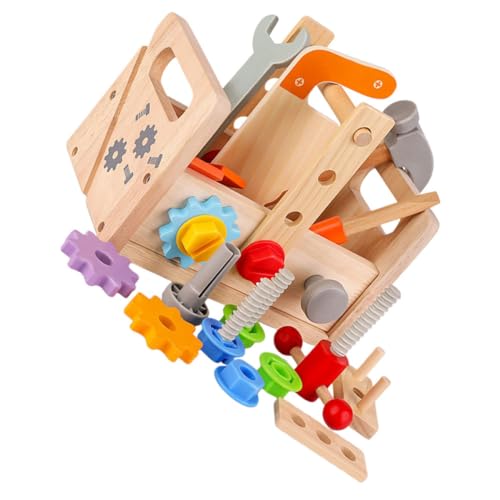 CHICAMPERA 1Satz Werkzeugkiste für Lernspielzeug mit Holzwerkzeugen Fördert Kreativität Praktische Fähigkeiten für Kleinkinder Teiliges Set mit Hammer Schraubenzieher CHICAMPERA 1Satz Werkzeugkiste für Lernspielzeug mit Holzwerkzeugen Fördert Kreativität Praktische Fähigkeiten für Kleinkinder Teiliges Set mit Hammer Schraubenzieher von CHICAMPERA